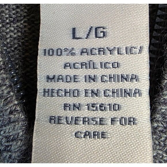 Dockers Mens Colorblock Acrylic Half-Zip Sweater L/G Gray/Burgundy - Picture 2 of 10